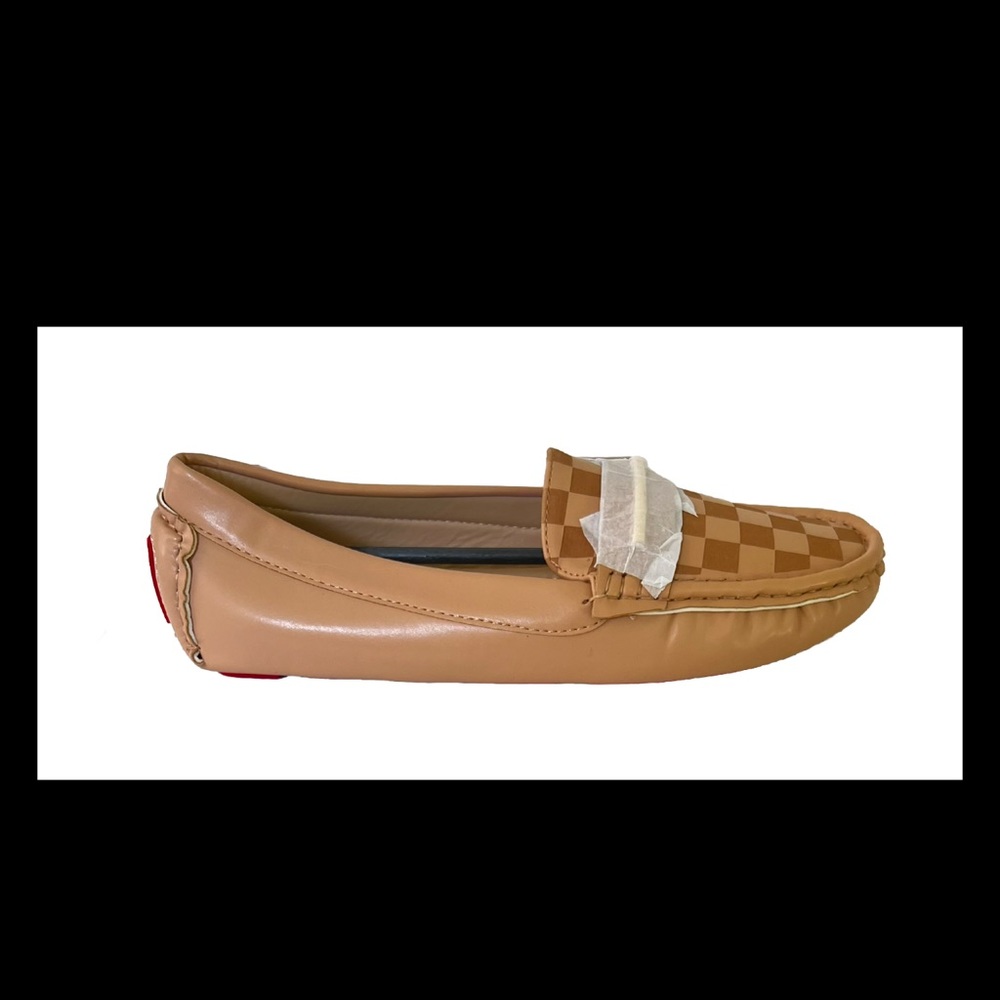 Jolimall Women Faux Leather Slip On Lace-up Loafers size 9